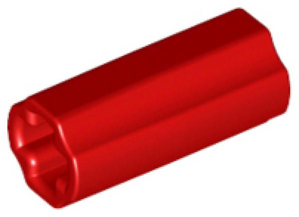 LEGO Technic Achsen Verbinder längsgerillt rot (6538)